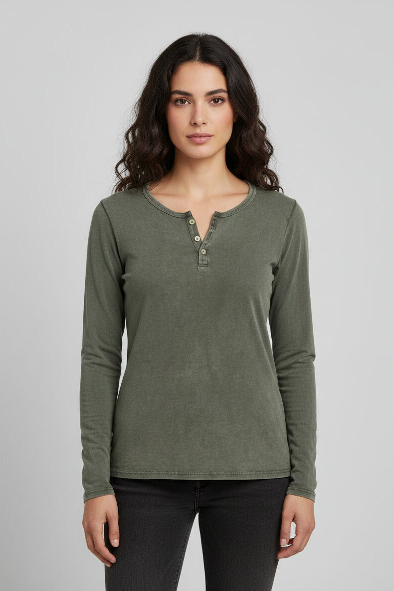 חולצת בייסיק ווש' ארוכה