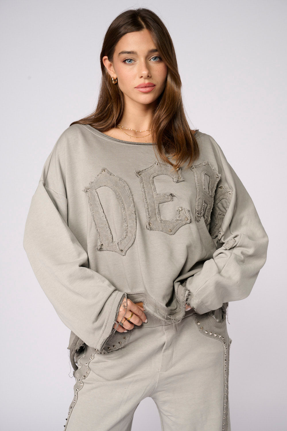 חולצת פוטר דק ווש' אסימטרית SEVEN