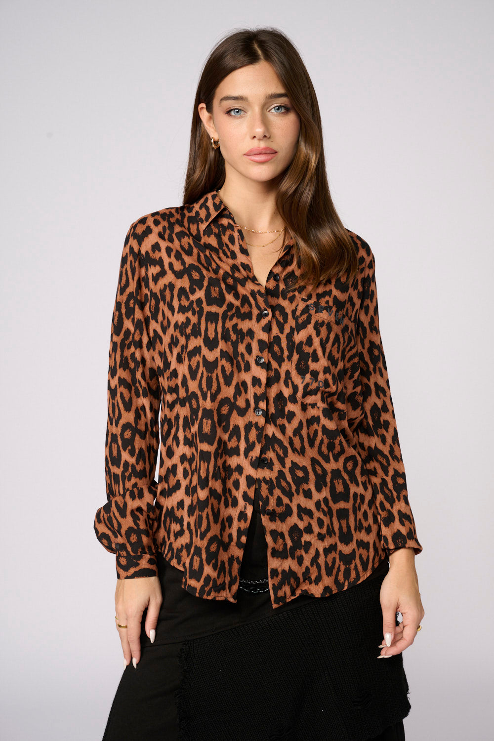 Spotted button-down shirt 770