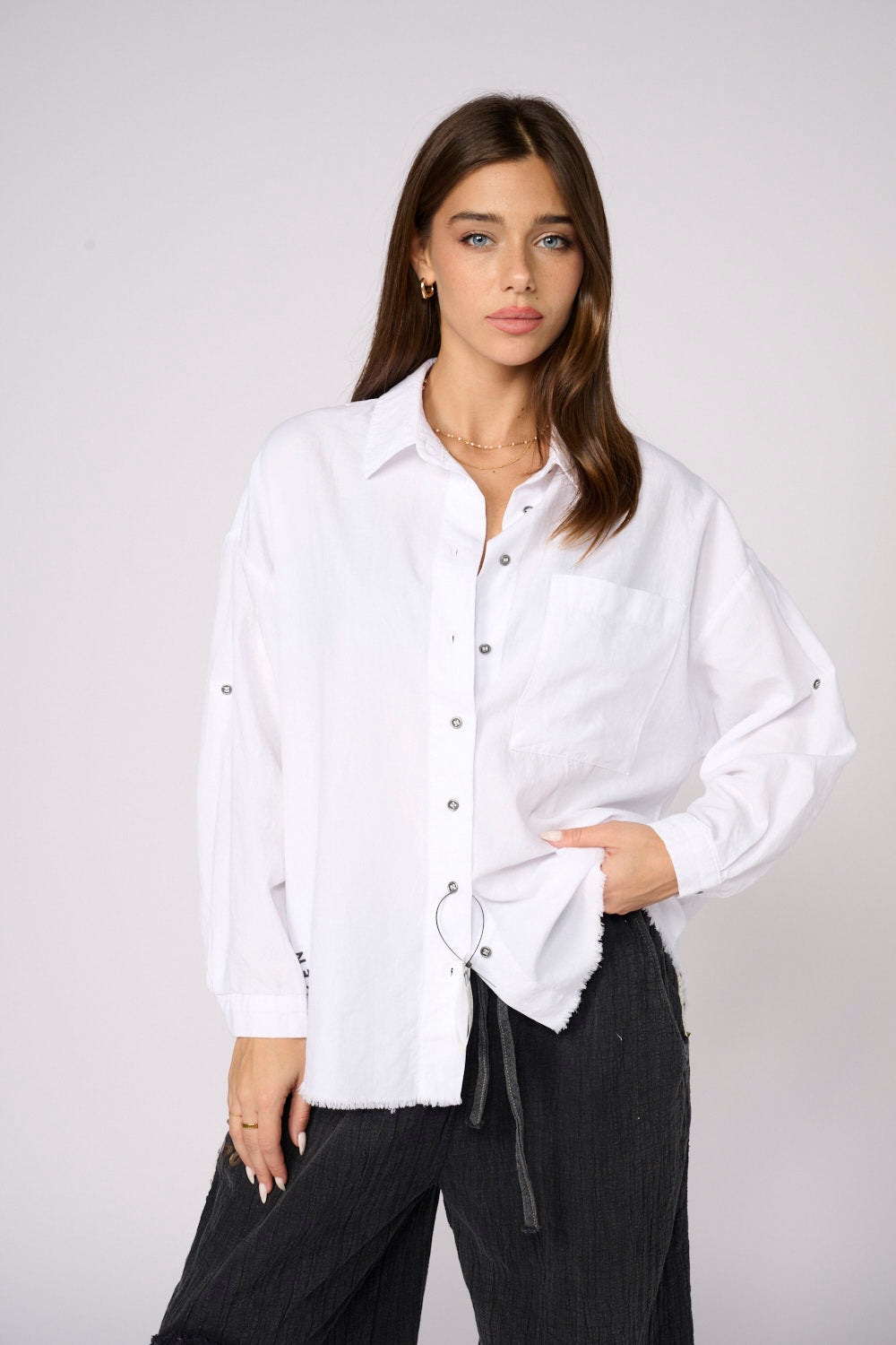 Button-down shirt with Prima SEVEN finish