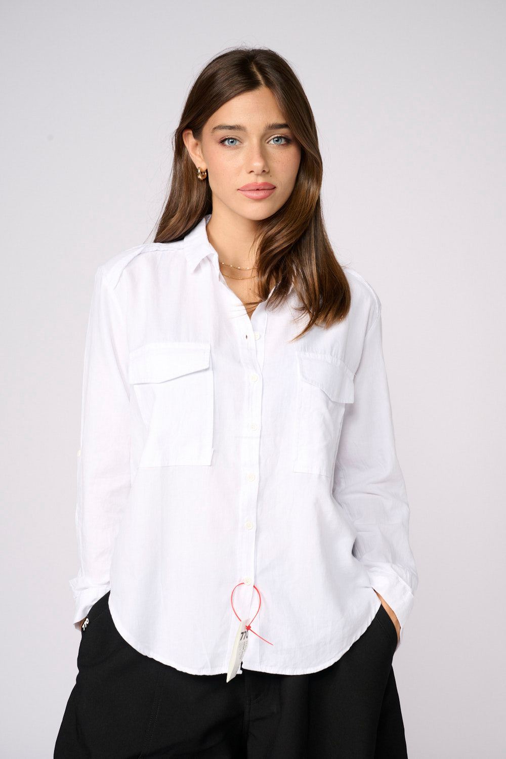 SEVEN lightweight button-down shirt with pockets