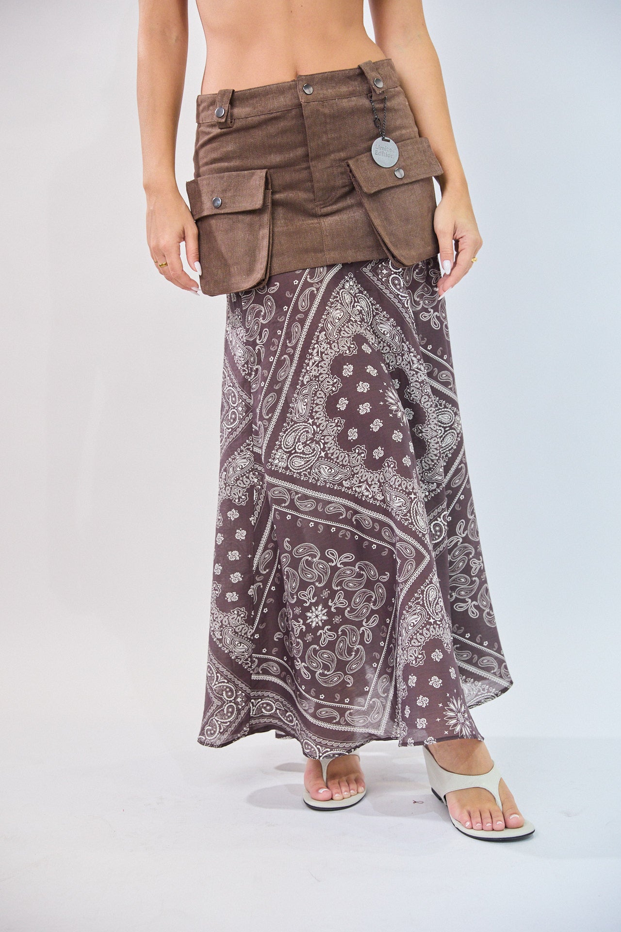 SEVEN bandana combination skirt