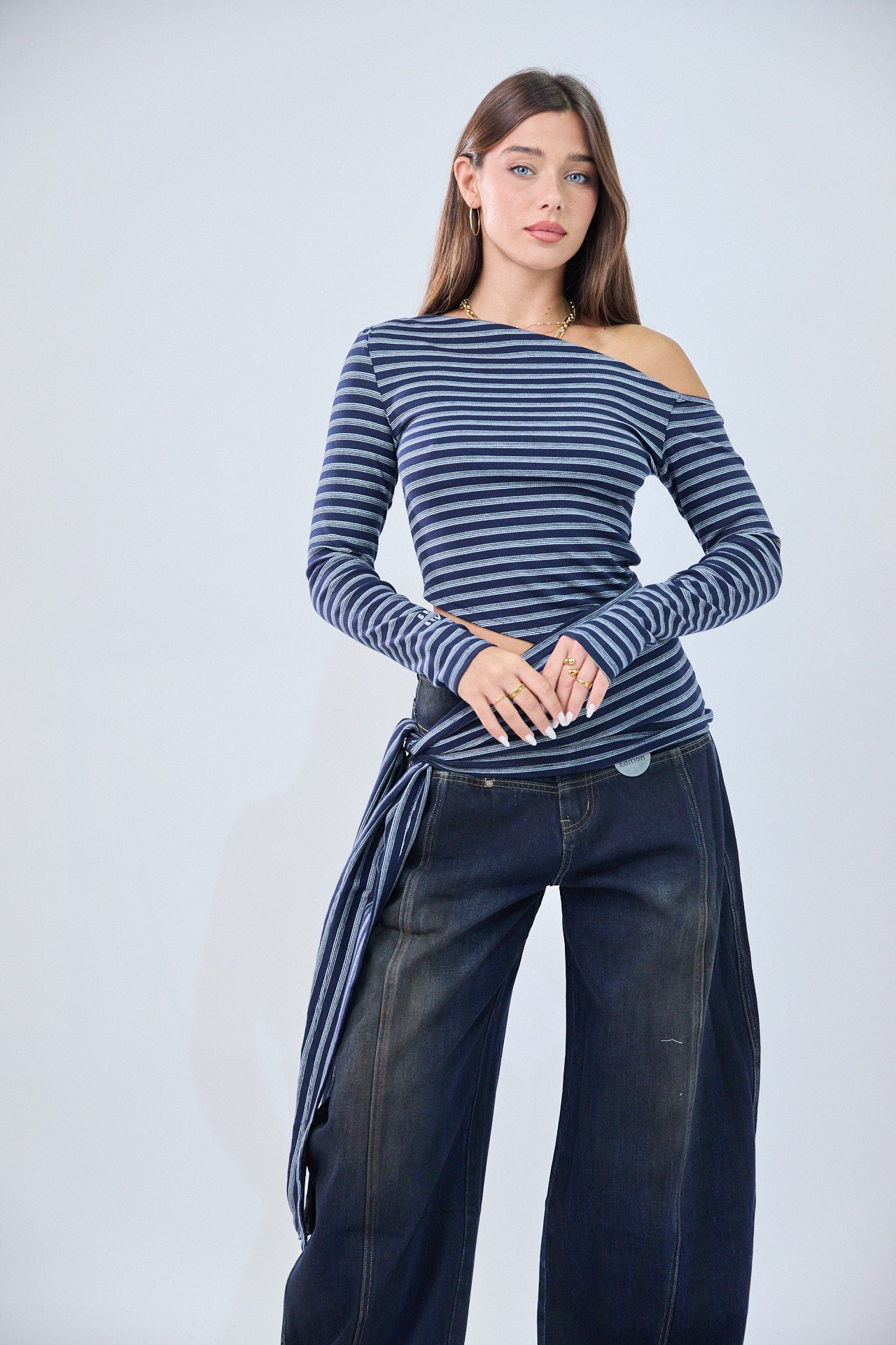 Asymmetrical tie-dye shirt 770