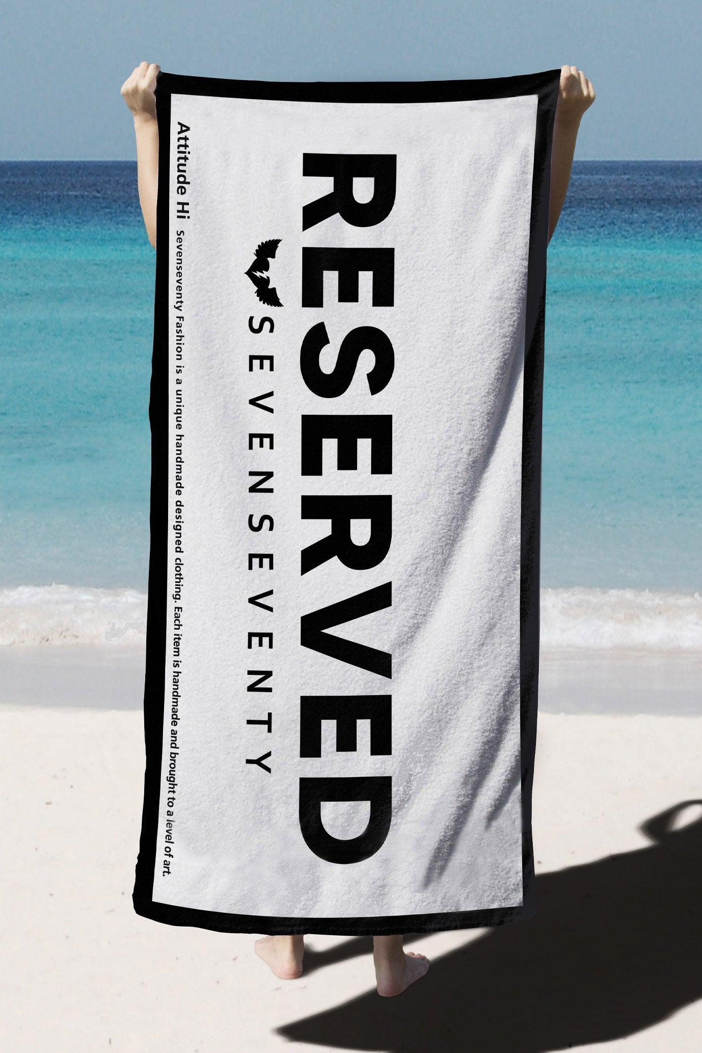 RESERVED designer beach towel