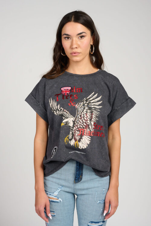 חולצת טי שרוול קיפול EAGLE