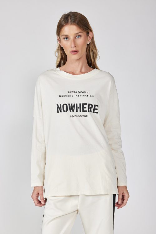 חולצת טריקו בגזרת עטלף NOWHERE