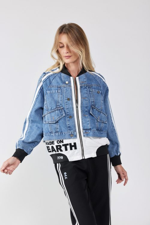 ג'קט מעיל דק בשילוב ג'ינס EARTH