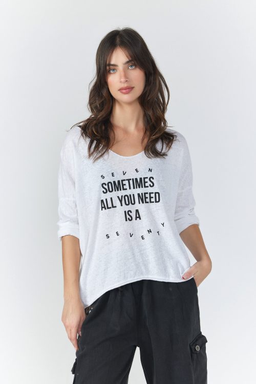 חולצת כותנה רחבה SOMETIMES