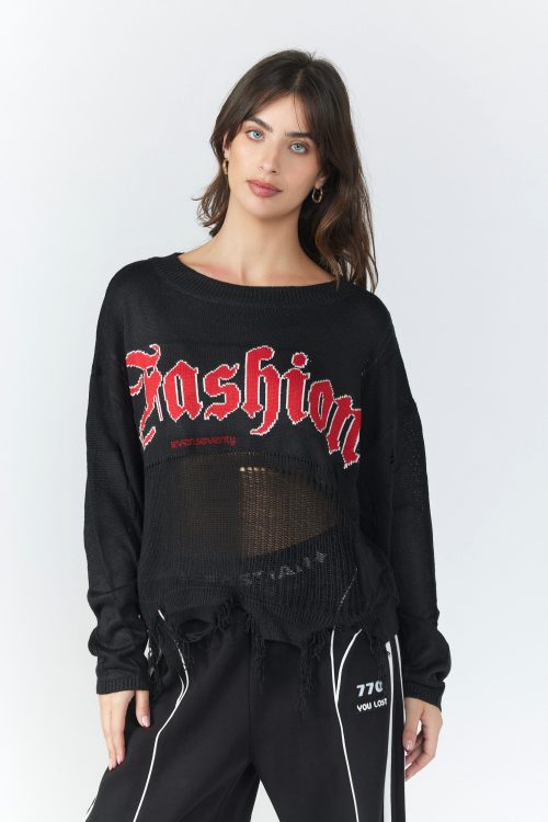 סריג קרעים FASHION