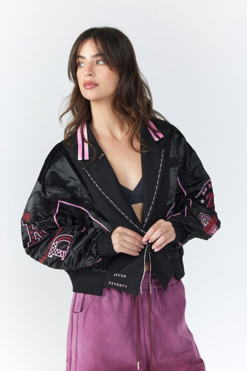 ג'קט סאטן ספורטיבי PINK