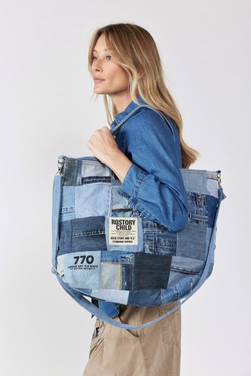 תיק ג'ינס טלאים 770