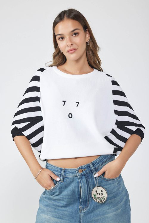 חולצת עטלף סריג SEVEN