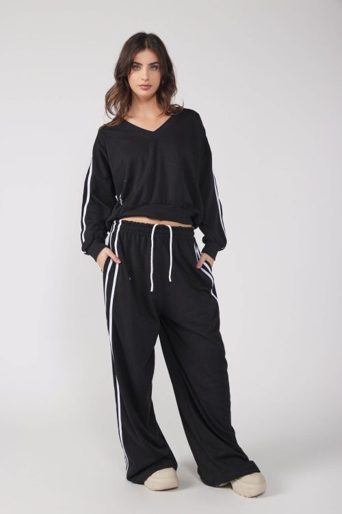 סט פוטר צווארון וי FASHION