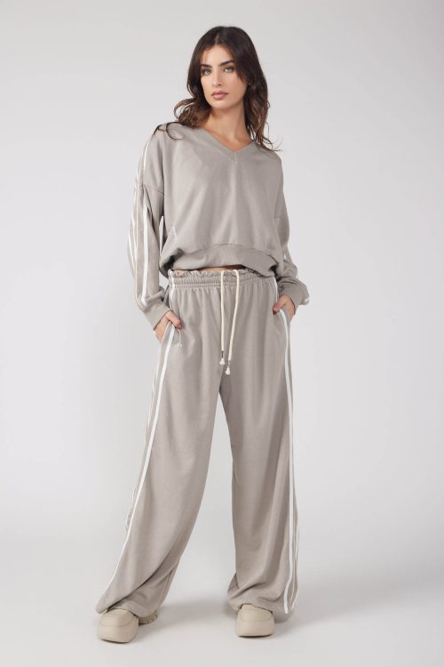 סט פוטר צווארון וי FASHION