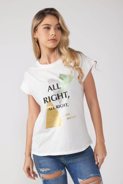 חולצת טי הדפס RIGHT